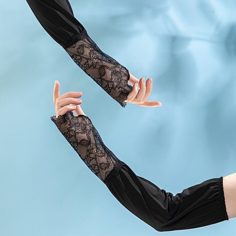 Women's Lace UV Protection Mesh Ice Silk Sleeves
