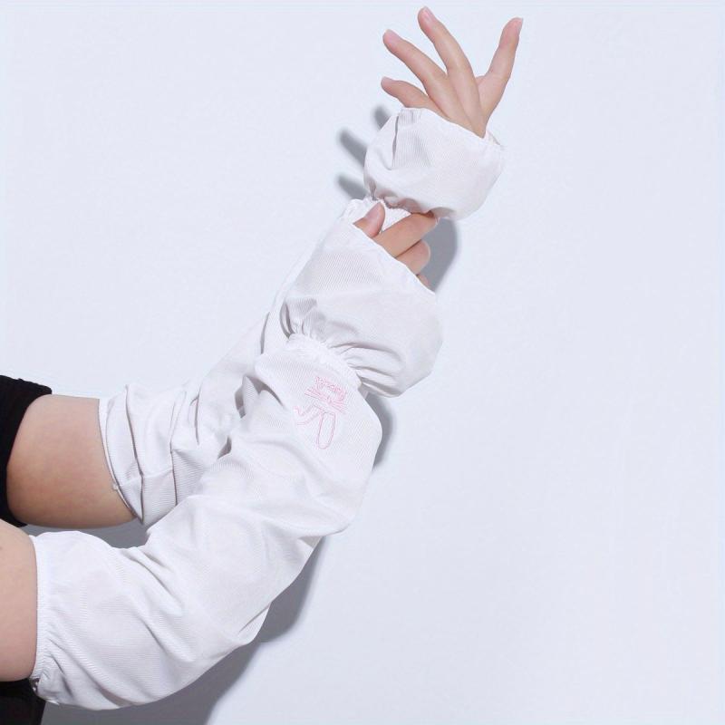 Rabbit Embroidery Gloves Cartoon Bunny Sunscreen Ice Gloves Women Sports