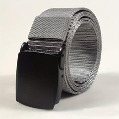 Men's Outdoor Canvas Belt with Zinc Alloy Automatic Buckle