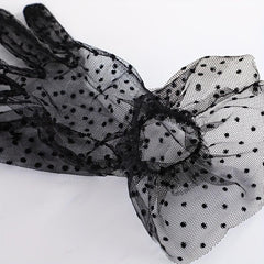 Polka Dot Lace Gloves Women Breathable Cycling Gloves Wedding Bridal