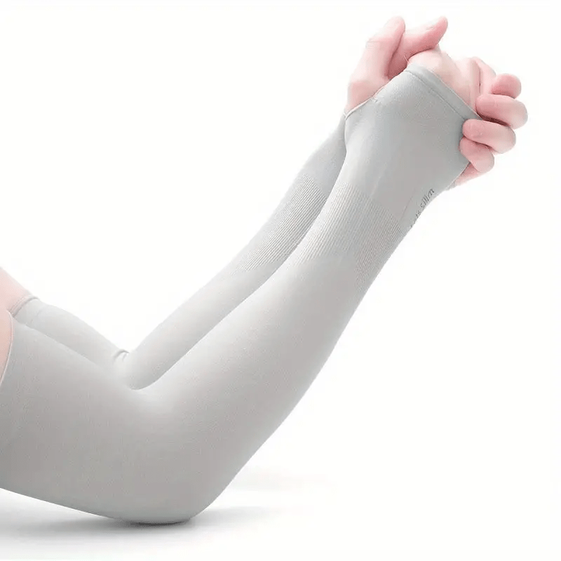 Elastic Extended Ice Sleeve UV Protection Gloves Solid Fingerless Gloves