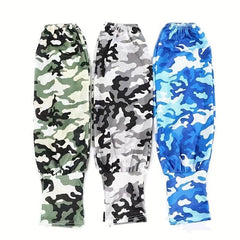 Camouflage Ice Silk Sleeves - Sunproof, Breathable, UV Protection