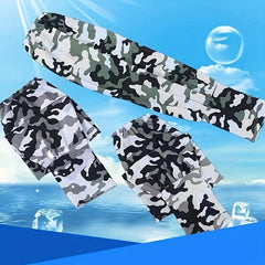 Camouflage Ice Silk Sleeves - Sunproof, Breathable, UV Protection