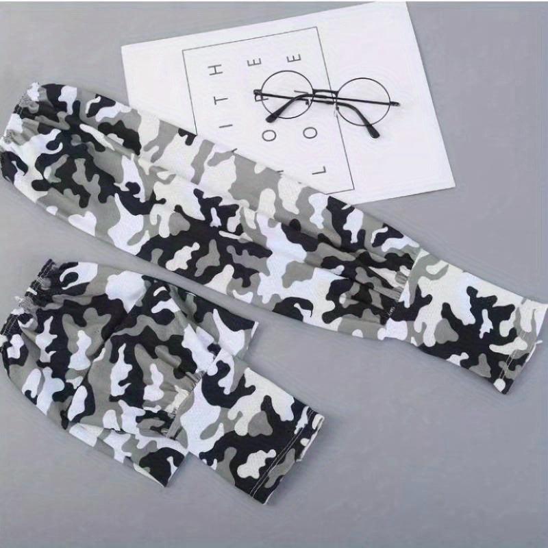 Camouflage Ice Silk Sleeves - Sunproof, Breathable, UV Protection