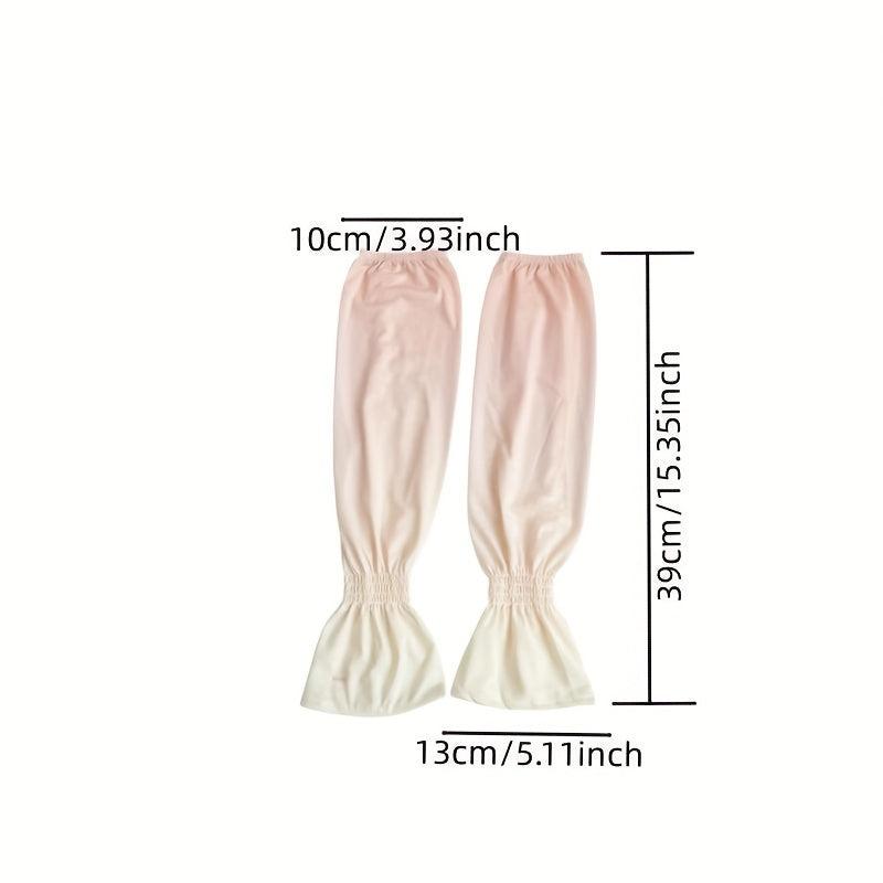 Gradient Sleeves Loose Sunscreen Ice Gloves for Women