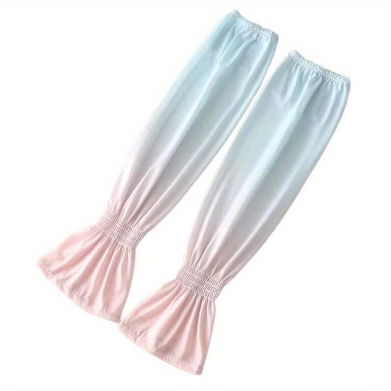 Gradient Sleeves Loose Sunscreen Ice Gloves for Women
