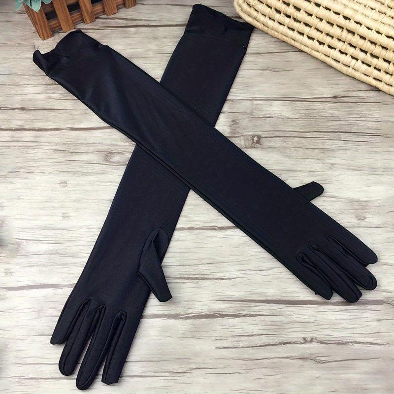 Summer Long Gloves Full Finger Ice Arm Guard Bride Wedding Gloves