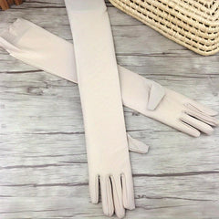 Summer Long Gloves Full Finger Ice Arm Guard Bride Wedding Gloves