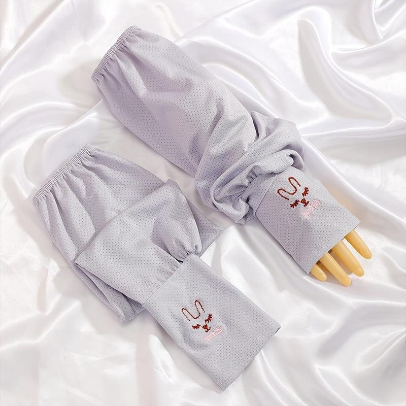 Cartoon Bunny Ice Sleeves UV Protection Gloves