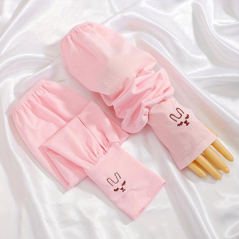 Cartoon Bunny Ice Sleeves UV Protection Gloves