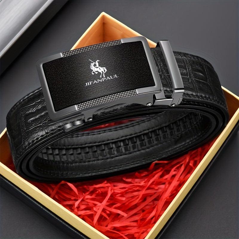 Men's Automatic Buckle Business Belt for Holiday Birthday