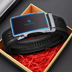 Men's Automatic Buckle Business Belt for Holiday Birthday