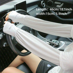 Women's UV Protection Ice Sleeve Gloves Breathable Sunproof Long Sleeves