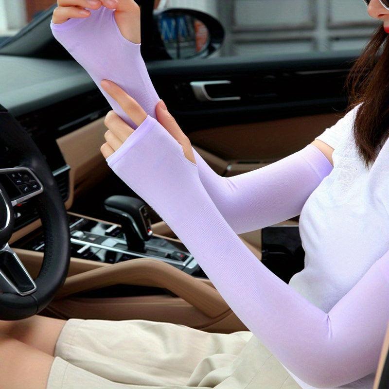 Elastic Sunscreen Sleeves UV Protection Cycling Gloves