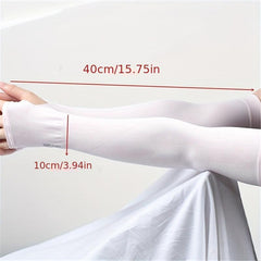 Elastic Ice Gloves Fingerless Gloves UV Protection for Women