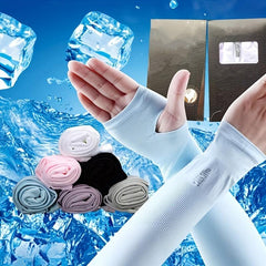 Elastic Ice Gloves Fingerless Gloves UV Protection for Women