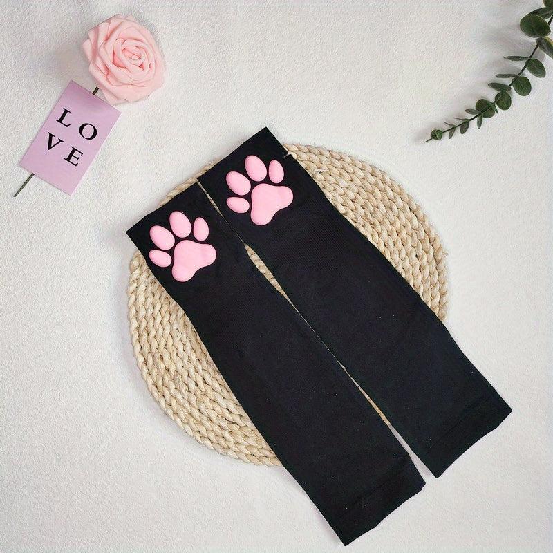 Viscose Cat Paw Sleeves Sunproof Slipproof Gloves