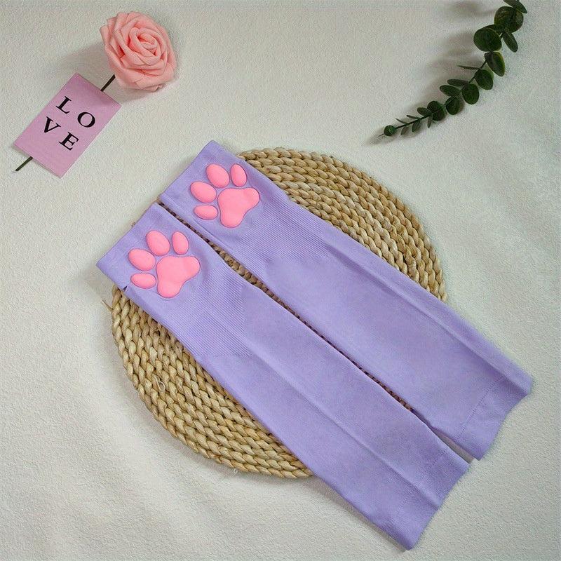Viscose Cat Paw Sleeves Sunproof Slipproof Gloves