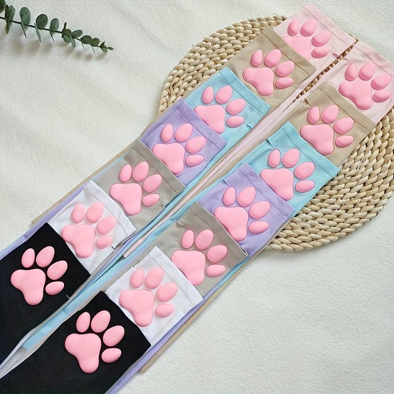Viscose Cat Paw Sleeves Sunproof Slipproof Gloves