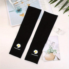 Daisy Arm Sleeves Sunscreen Ice Sleeves Outdoor Gloves