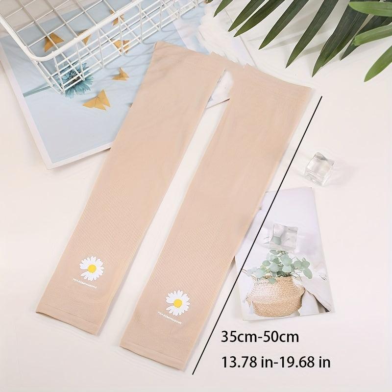 Daisy Arm Sleeves Sunscreen Ice Sleeves Outdoor Gloves