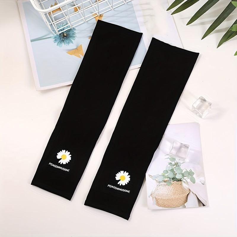 Daisy Arm Sleeves Sunscreen Ice Sleeves Outdoor Gloves