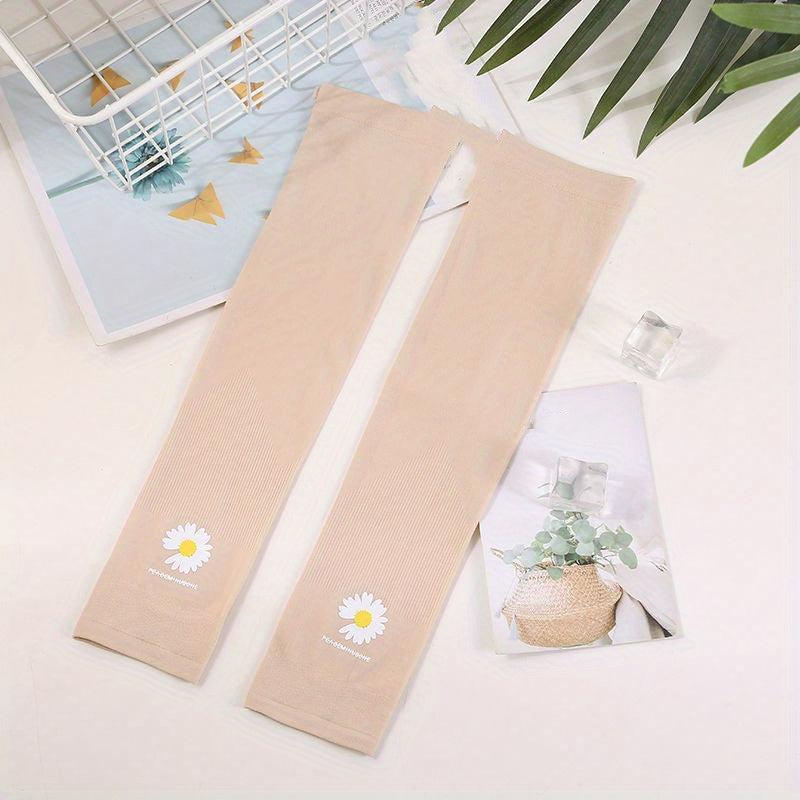 Daisy Arm Sleeves Sunscreen Ice Sleeves Outdoor Gloves