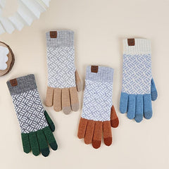 Warm Knitted Gloves for Men and Women Touch Screen Finger Driving