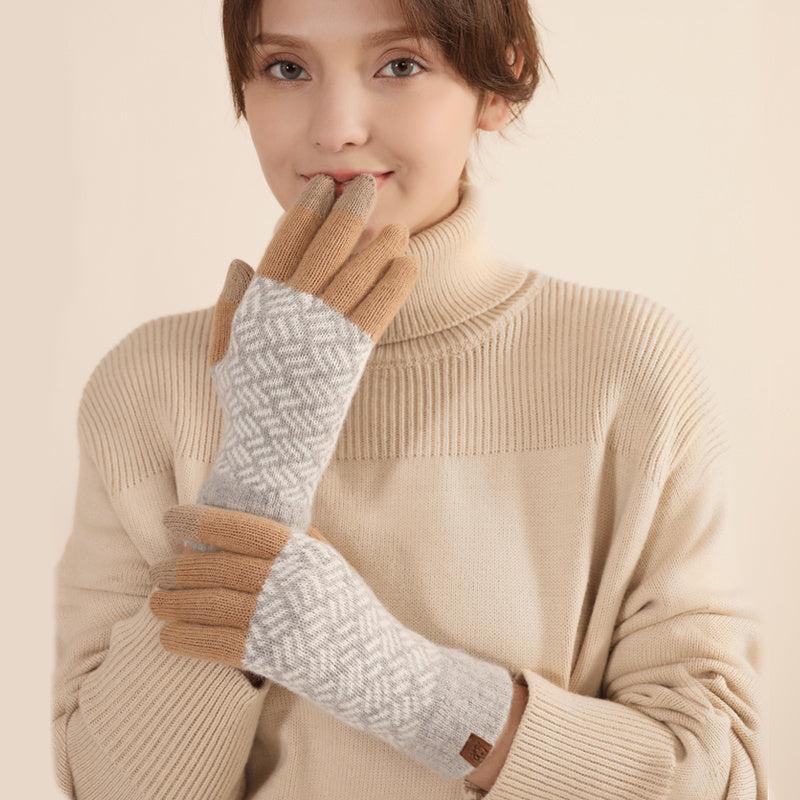 Warm Knitted Gloves for Men and Women Touch Screen Finger Driving
