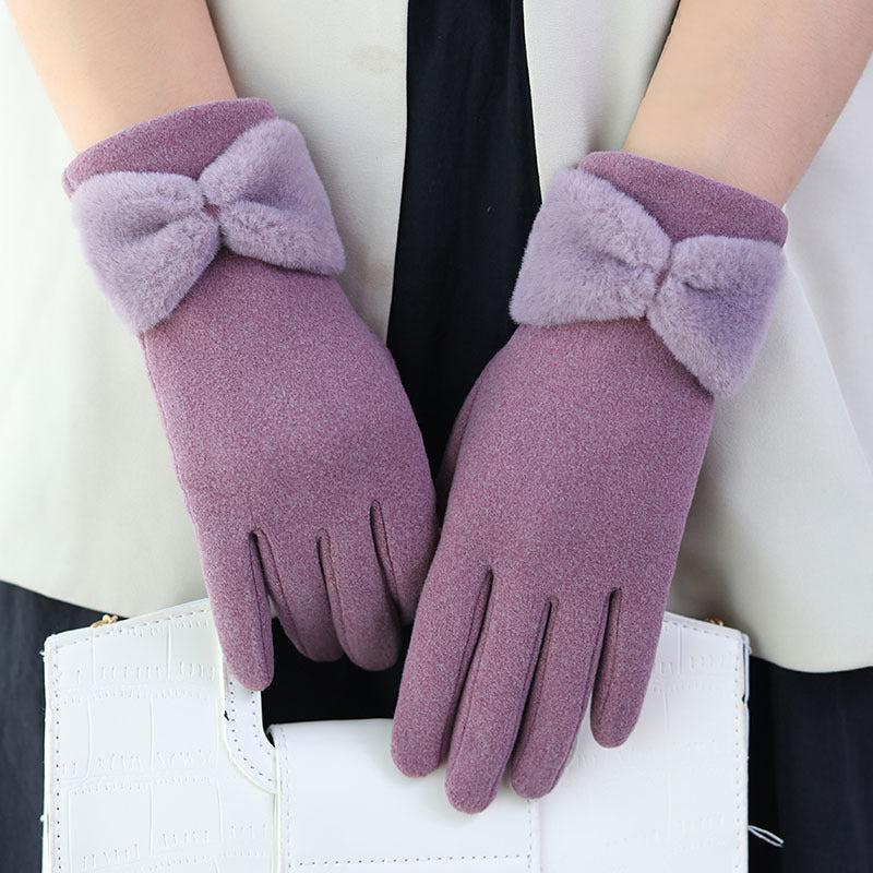 Women's Winter Fleece Warm Windproof Gloves