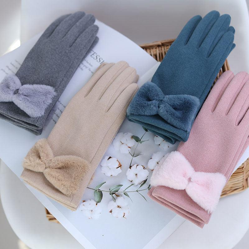 Women's Winter Fleece Warm Windproof Gloves