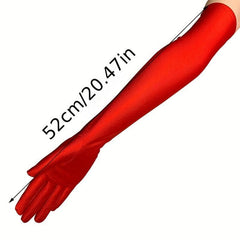 Satin Sunscreen Gloves Solid Driving Cycling Gloves For Women