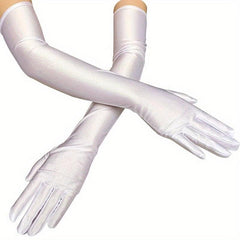 Satin Sunscreen Gloves Solid Driving Cycling Gloves For Women