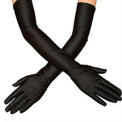 Satin Sunscreen Gloves Solid Driving Cycling Gloves For Women