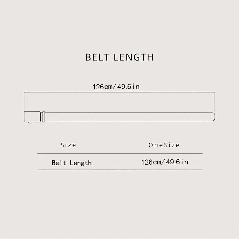 Geometric Figure Auto Buckle Men's Leather Belt