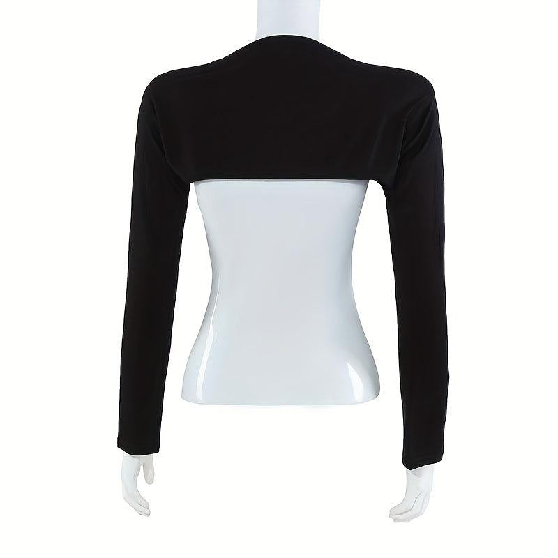 Long Sleeve Shrugs Solid Arm Sleeves Shawl Wraps