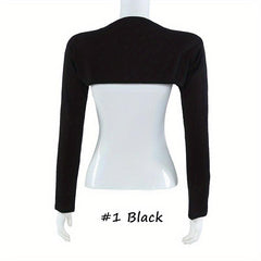 Long Sleeve Shrugs Solid Arm Sleeves Shawl Wraps