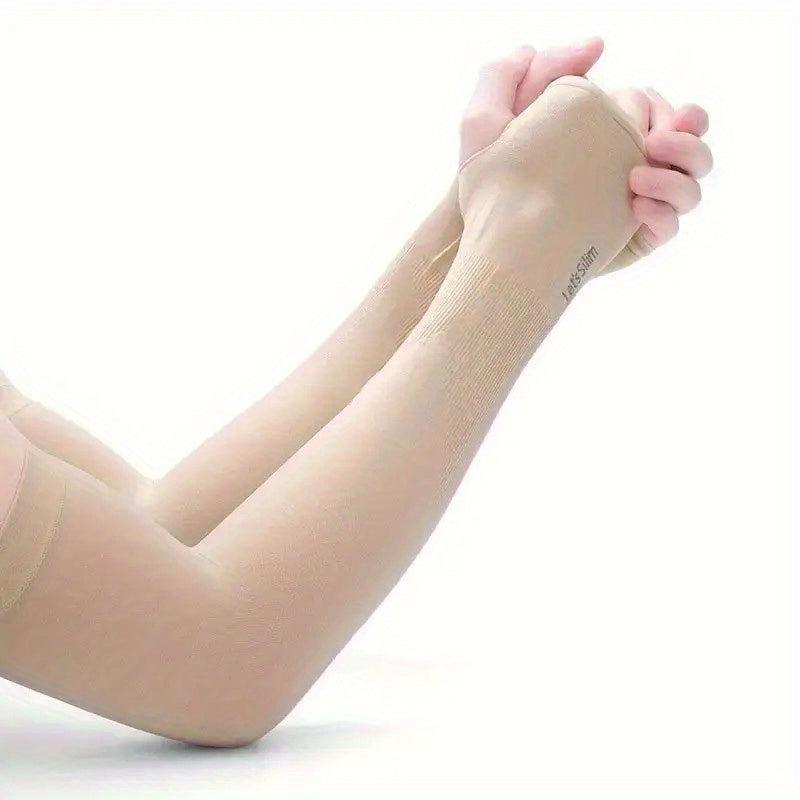 Women's Ice Silk Sunproof Sleeves Elastic UV Protection Breathable Sleeves