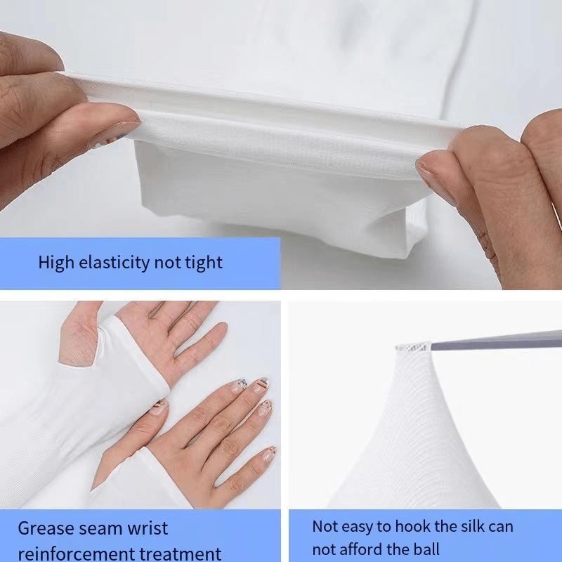 Women's Ice Silk Sunproof Sleeves Elastic UV Protection Breathable Sleeves