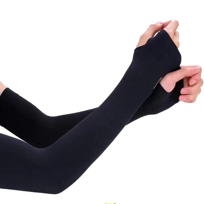 Women's Ice Silk Sunproof Sleeves Elastic UV Protection Breathable Sleeves
