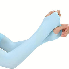 Summer Long Ice Sleeve Stripe UV Protection Arm Sleeves