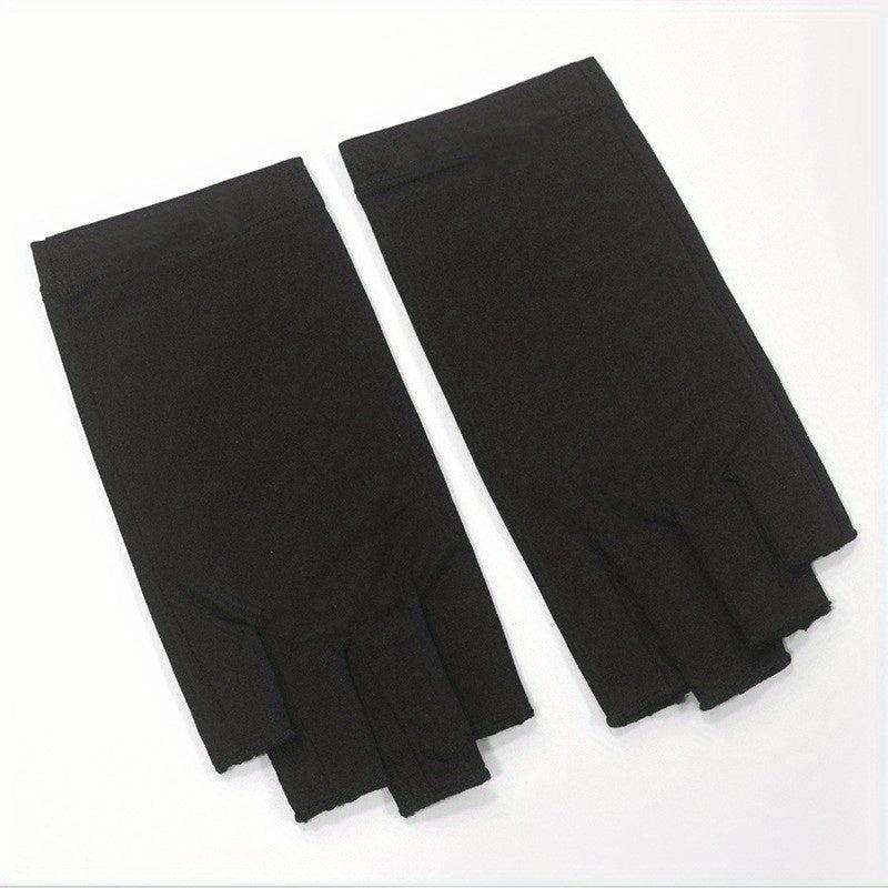 Soft Sunscreen Fingerless Gloves Elastic Casual Driving Cycling Short Ice Gloves