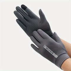 Unisex Ice Silk Gloves Quick drying Breathable Non slip Short Gloves