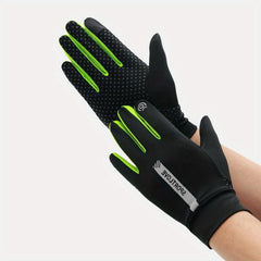 Unisex Ice Silk Gloves Quick drying Breathable Non slip Short Gloves