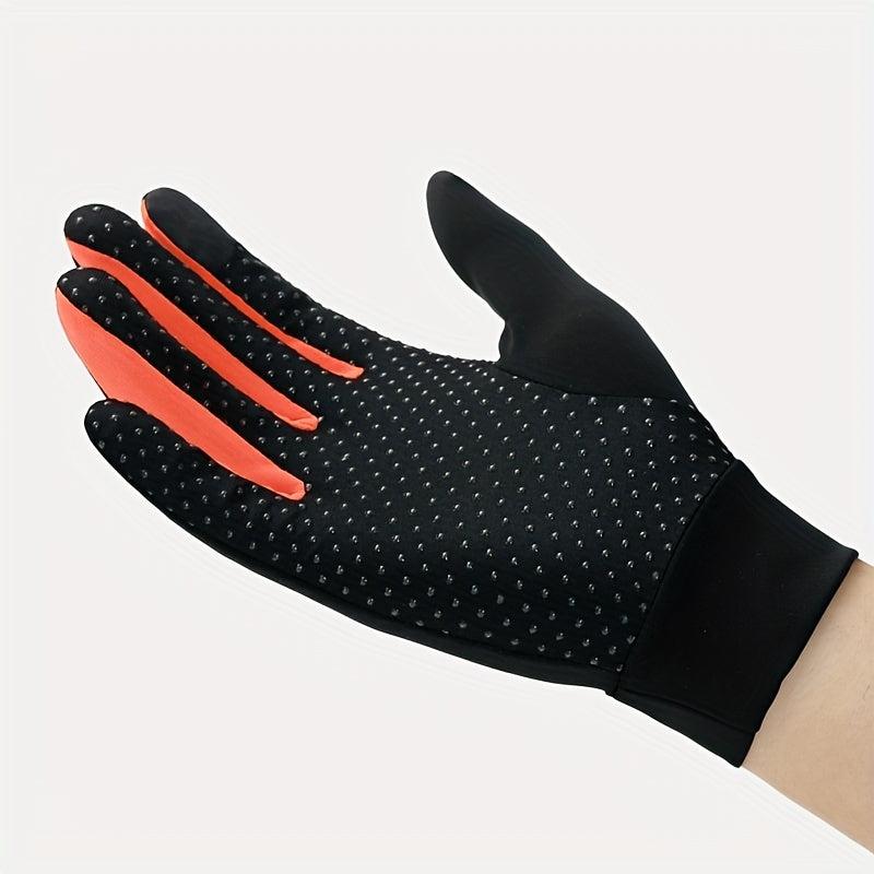 Unisex Ice Silk Gloves Quick drying Breathable Non slip Short Gloves
