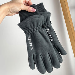 SPORT Plush Screw Gloves Winter Fleece Non Slip Touch Screen Driving Mitten