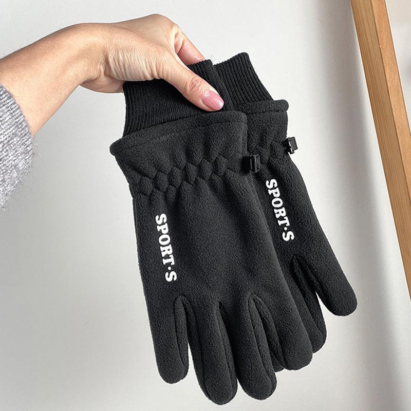 SPORT Plush Screw Gloves Winter Fleece Non Slip Touch Screen Driving Mitten