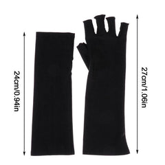 Sunscreen Fingerless Gloves Medium Solid Wrist Gloves