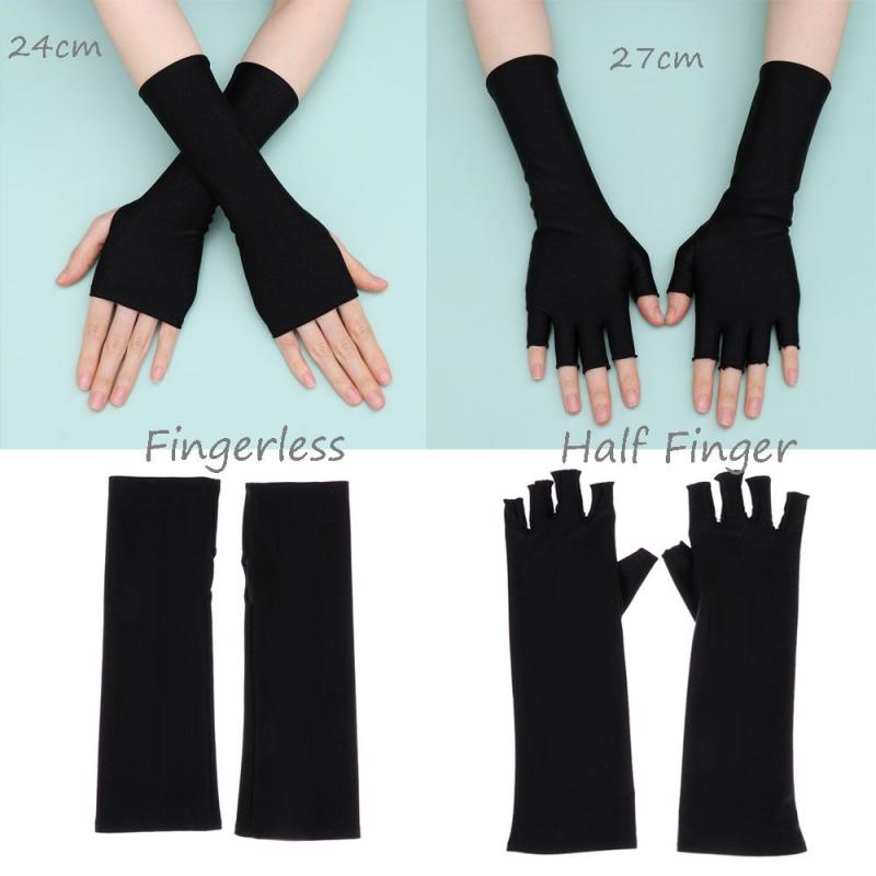 Sunscreen Fingerless Gloves Medium Solid Wrist Gloves