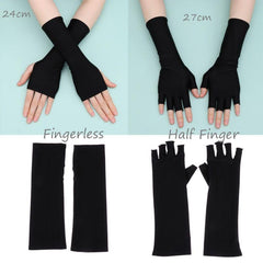 Sunscreen Fingerless Gloves Medium Solid Wrist Gloves